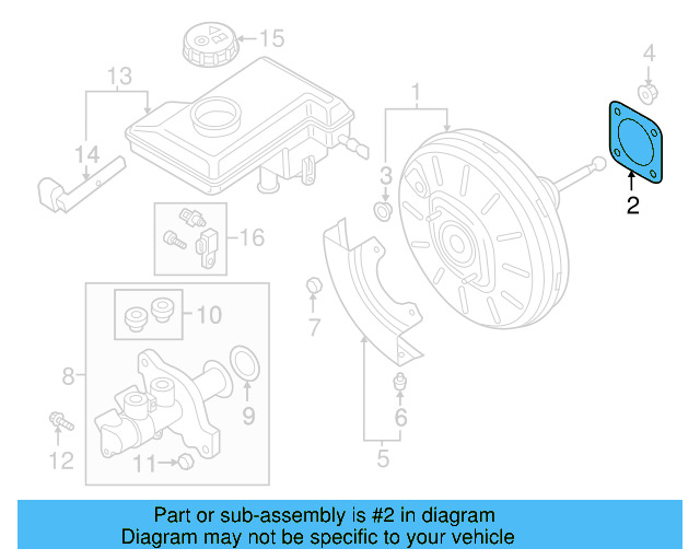 Power Brake Booster Gasket 5Q0-612-161-B - View 13