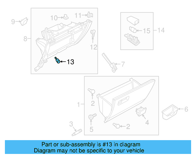 Glove Box Frame Bumper 3C0-857-145 - View 42