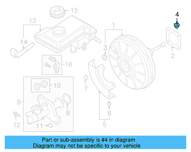 Power Brake Booster Nut N-907-611-03 - View 29