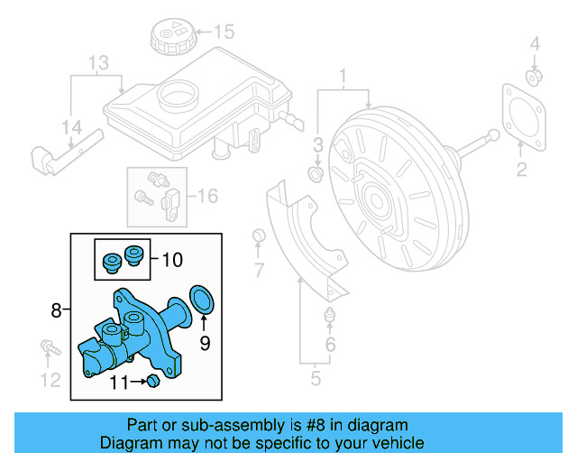 Master Cylinder 5QM-614-019-H - View 10