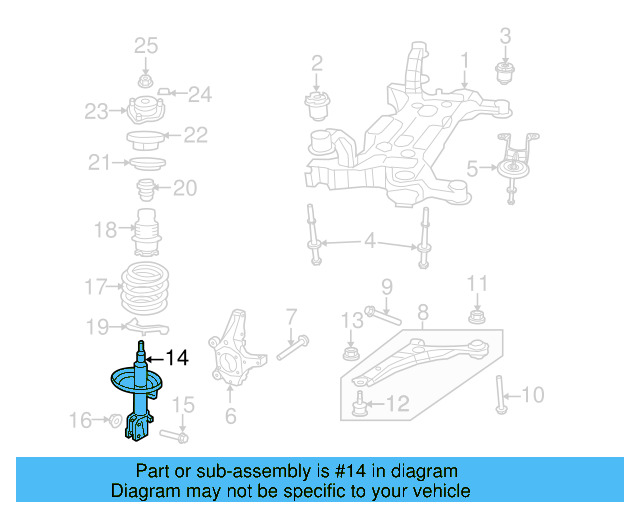Strut 7B0-412-031-A - View 3
