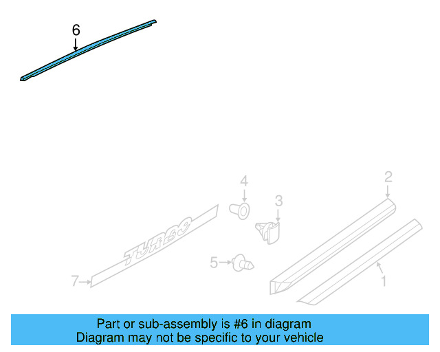 Belt Molding 5C5-837-477-B-5AP - View 5
