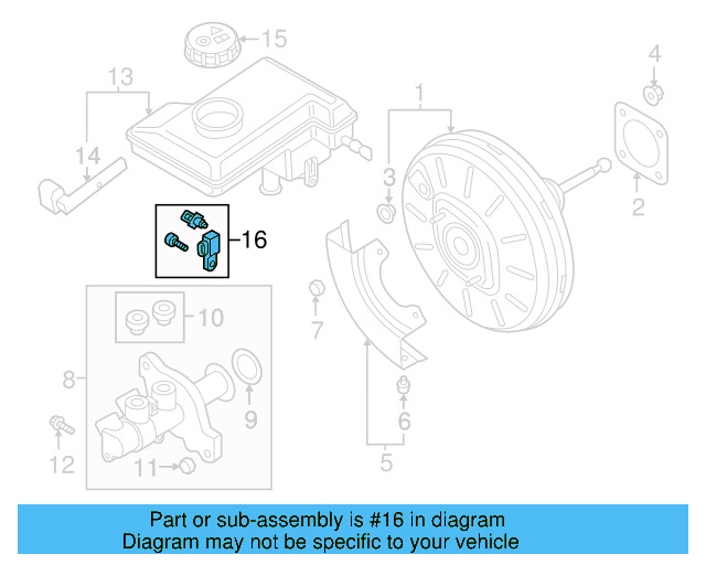 Brake Fluid Level Switch 1S0-611-377