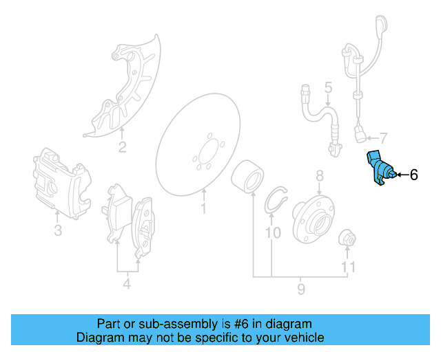 ABS Wheel Speed Sensor 1J0-927-804 - View 8