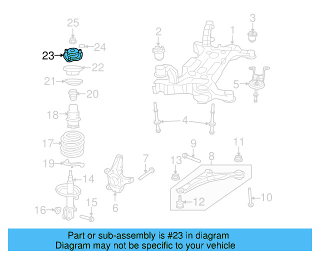 Strut Mount 7B0-412-327-C