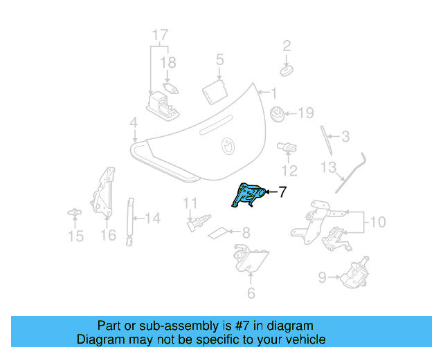 Striker Plate 1C0827511B-01C - View 3