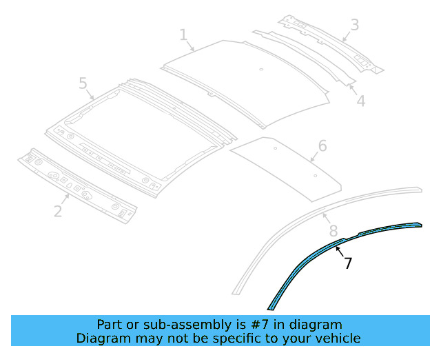 Roof Molding 3G8-854-544-D - View 5