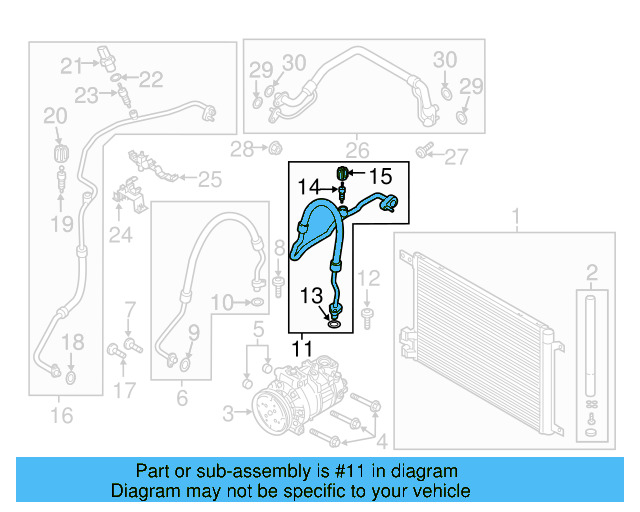 Center AC Line 5QF820743B