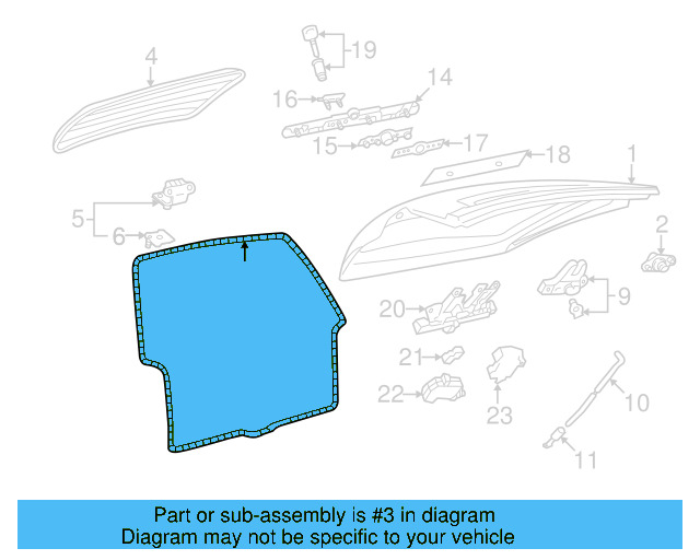 Lift Gate Weather 3B9-827-705-C - View 3
