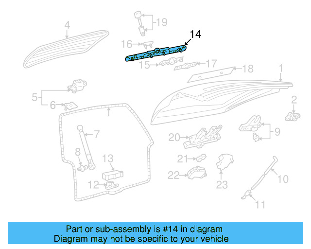 Handle Molding (Unpainted) 3b0827577egru - View 8