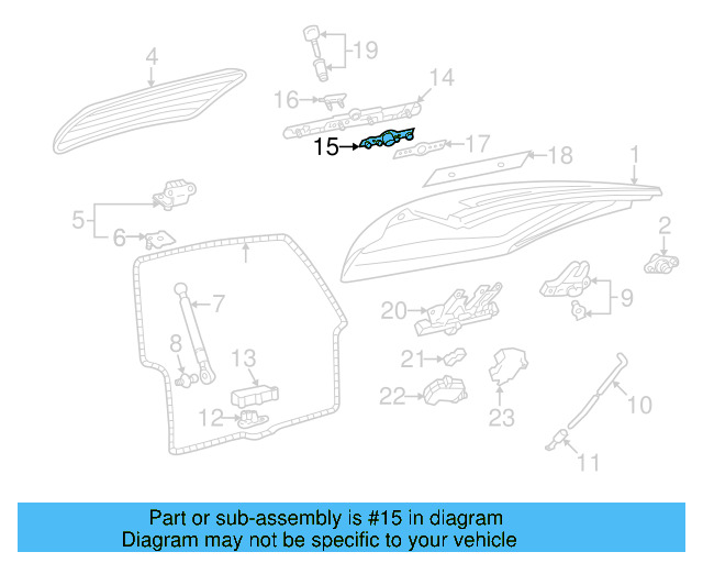 Handle Plate 3B0-827-757 - View 3