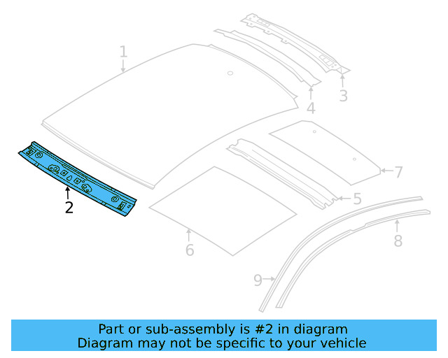 Windshield Header 3G8-817-123 - View 5