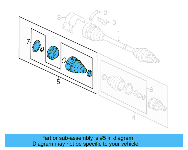 Inner Joint Assembly 5C0-498-103 - View 15