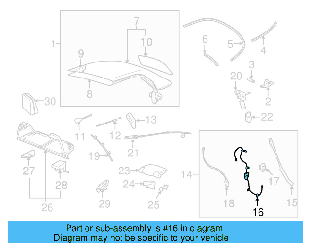 Cable & Guide 1Y0-871-342-B - View 10