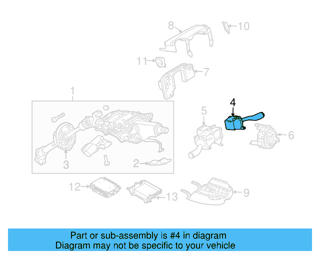 Wiper Switch 7L6-953-503-B-B41