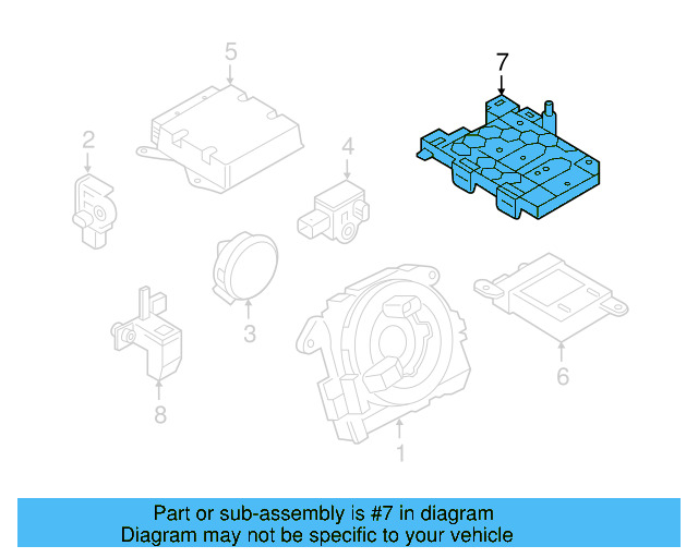 Air Bag Control Module Bracket 5N0-959-730 - View 12
