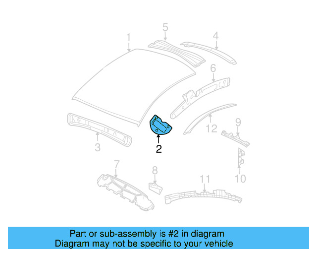 Roof Panel Base Plate 1T0-817-543 - View 10