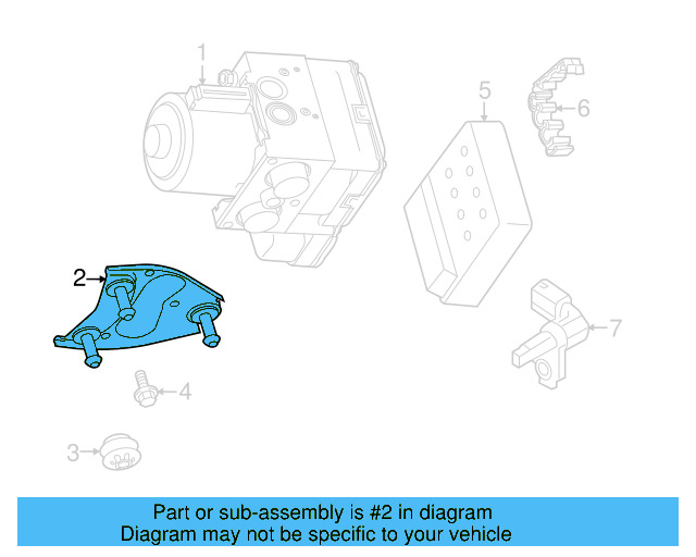 ABS Control Unit Bracket 7P0-614-235 - View 2
