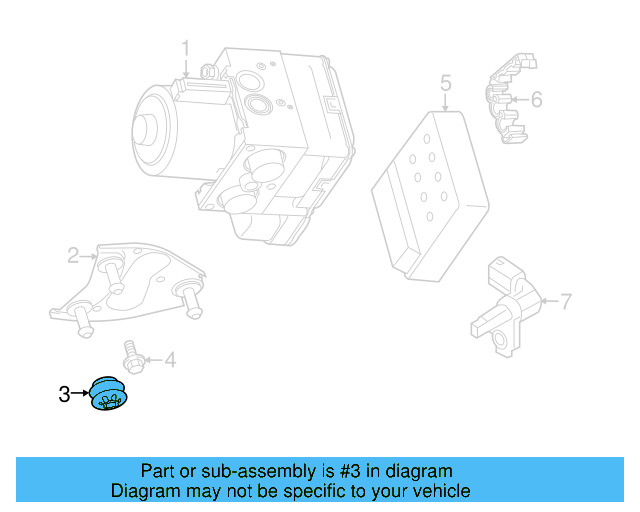 ABS Control Unit Grommet 7P0-614-177 - View 4