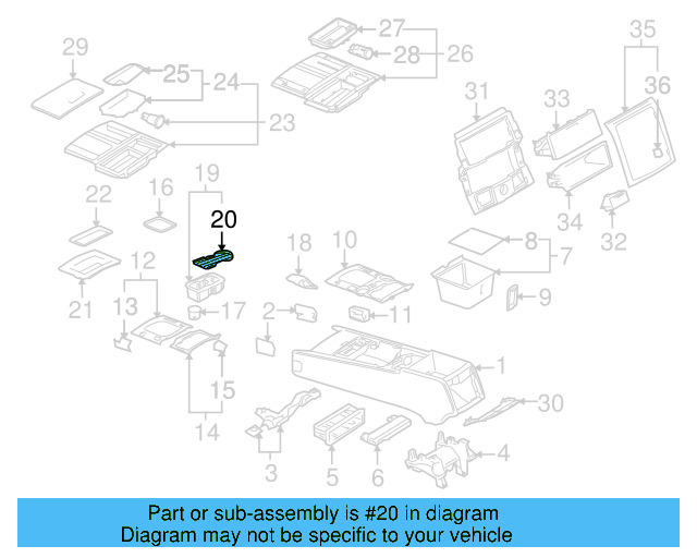 Console Mat 7L6-863-328-C-B41 - View 4