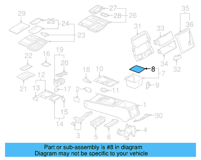 Console Mat 7L6-864-477-B41 - View 7