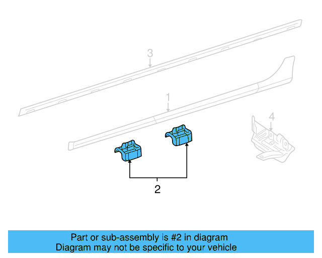 Rocker Molding Adapter 1K0-853-493 - View 4