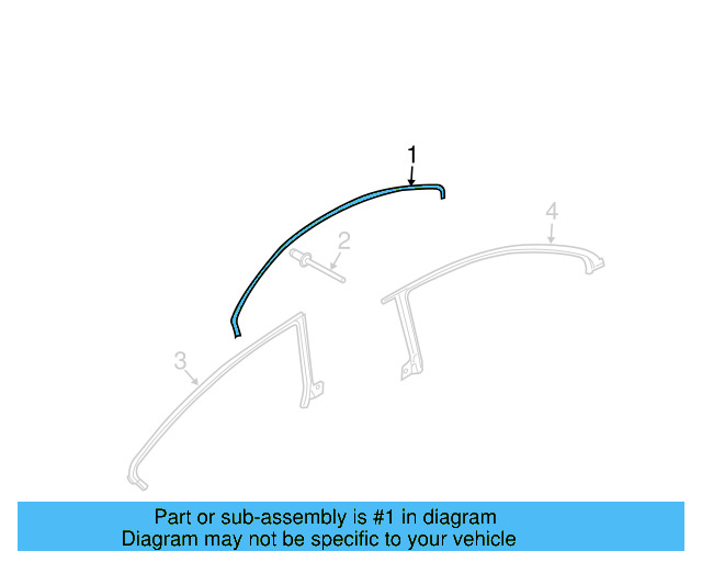 Roof Molding 3C8-854-702-C-3Q7 - View 7