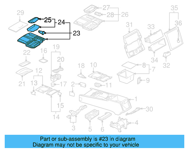 Console Compartment 7L6-863-284-3X1 - View 5