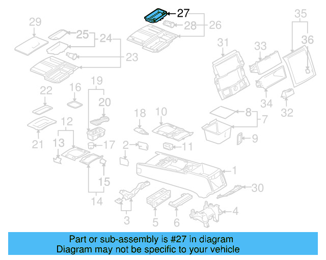 Ashtray Assembly Insert 7L6-857-311-9B9