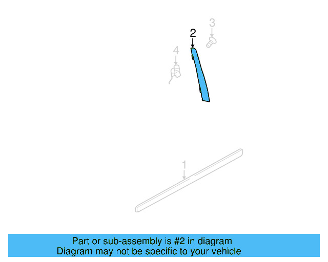 Frame Molding 1K4-837-901-B-041 - View 2