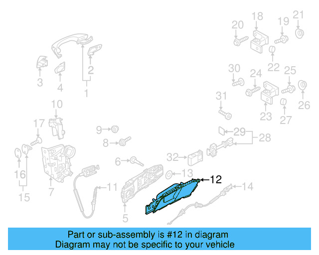 Handle, Inside 5G0-839-113-UBN