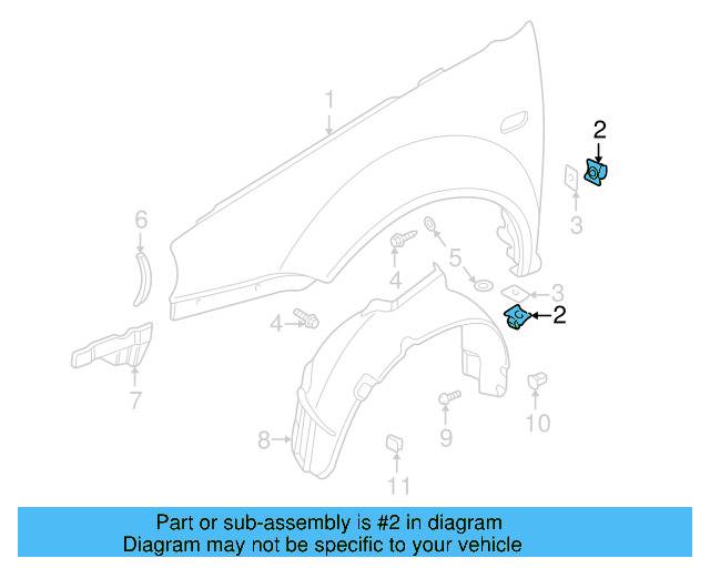 Fender Liner Retainer Nut N-908-338-01 - View 166