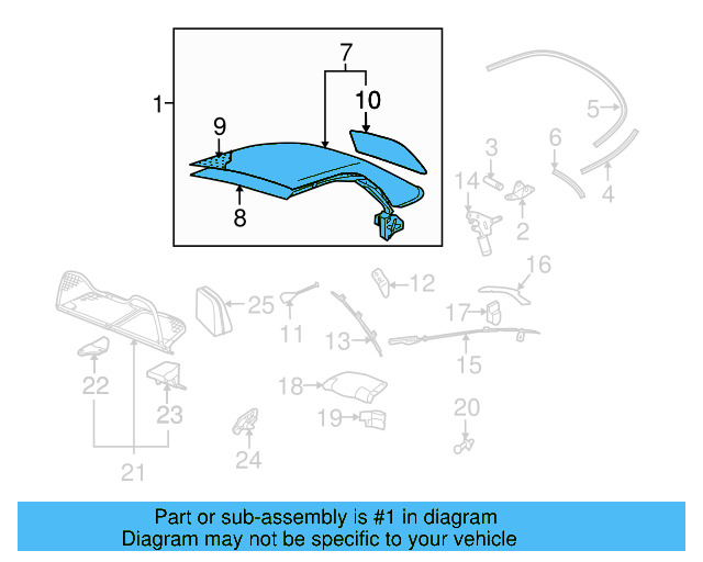 Top Assembly 1Y0-871-022-JLD - View 7