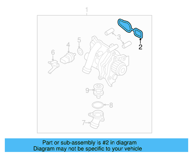 Water Pump Assembly Seal 06J-121-119 - View 8