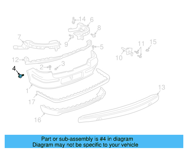 Fender Liner Screw N-907-750-01 - View 87