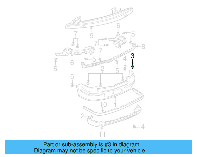 Fender Liner Screw N-907-750-01 - View 24