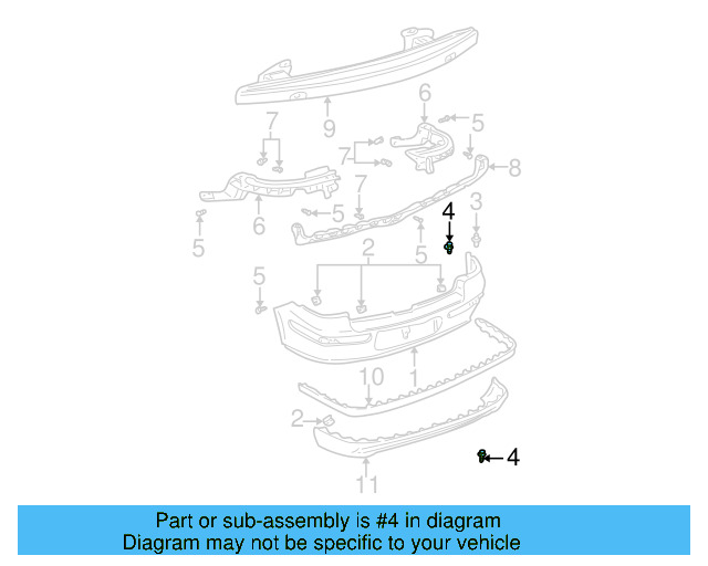 Fender Liner Screw N-907-750-01 - View 25