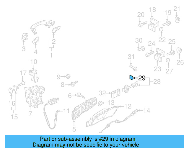 Door Check Seal 6J0-837-923 - View 6