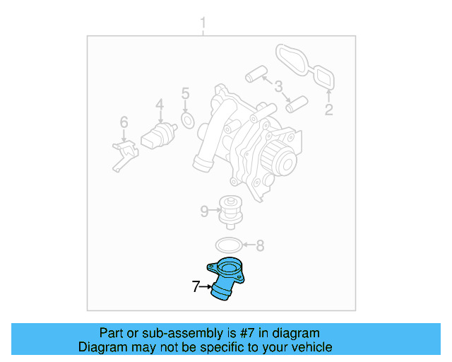 Thermostat Housing 06J-121-121 - View 14