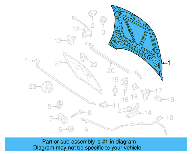 Hood 5C5-823-031-A - View 5