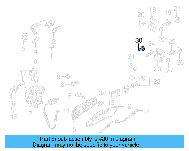 Door Check Bolt N-903-659-13 - View 13