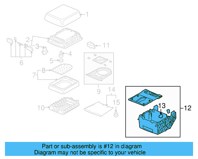 Console Armrest Bracket 7L6-863-283