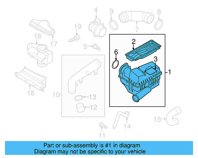 Air Cleaner Assembly 1K0-129-607-AG - View 14