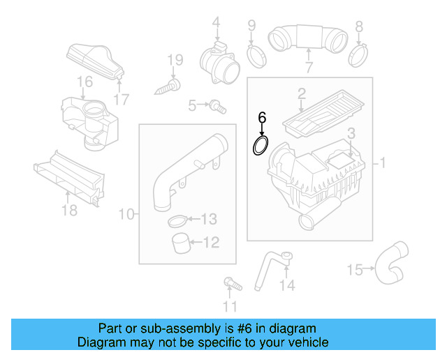 Air Mass Sensor Seal 357-129-625-A - View 63