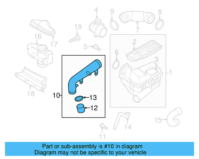 Engine Air Intake Hose 1K0-129-654-BE - View 41
