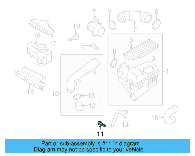 Engine Air Intake Hose Bolt N-909-936-01 - View 24