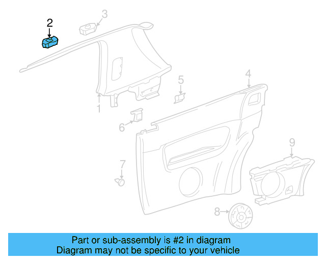 Door Trim Panel Clip 3B0-868-243 - View 23