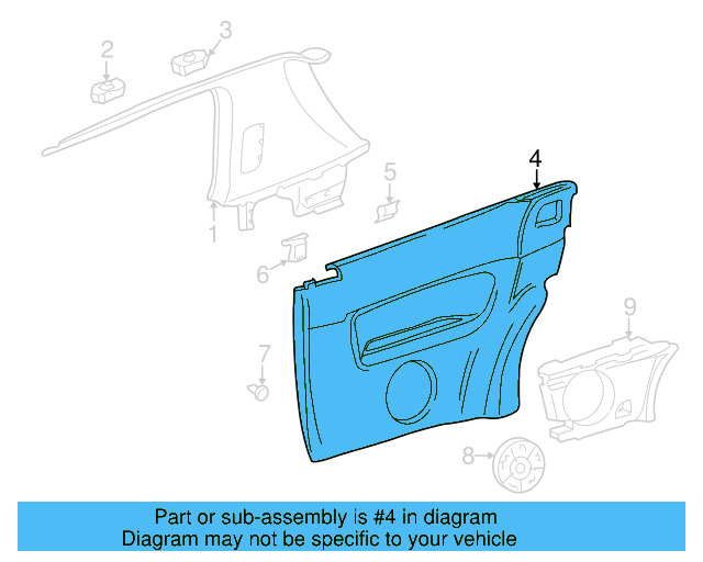 Lower Quarter Trim 1J3-867-044-DJ-LKU
