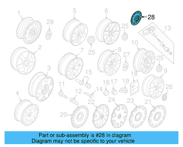 Hub Cap 1C0-601-149-A-GRB - View 18