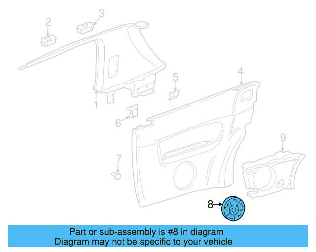 Speaker Grille 3B0-868-149-U71 - View 23